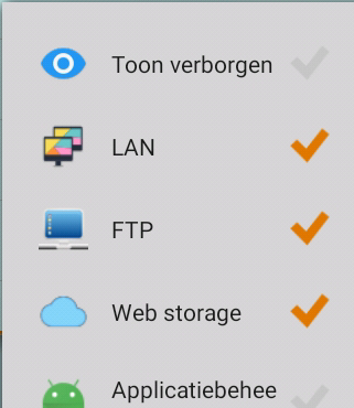 Activate LAN in the folder view.