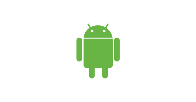 Android logo white green